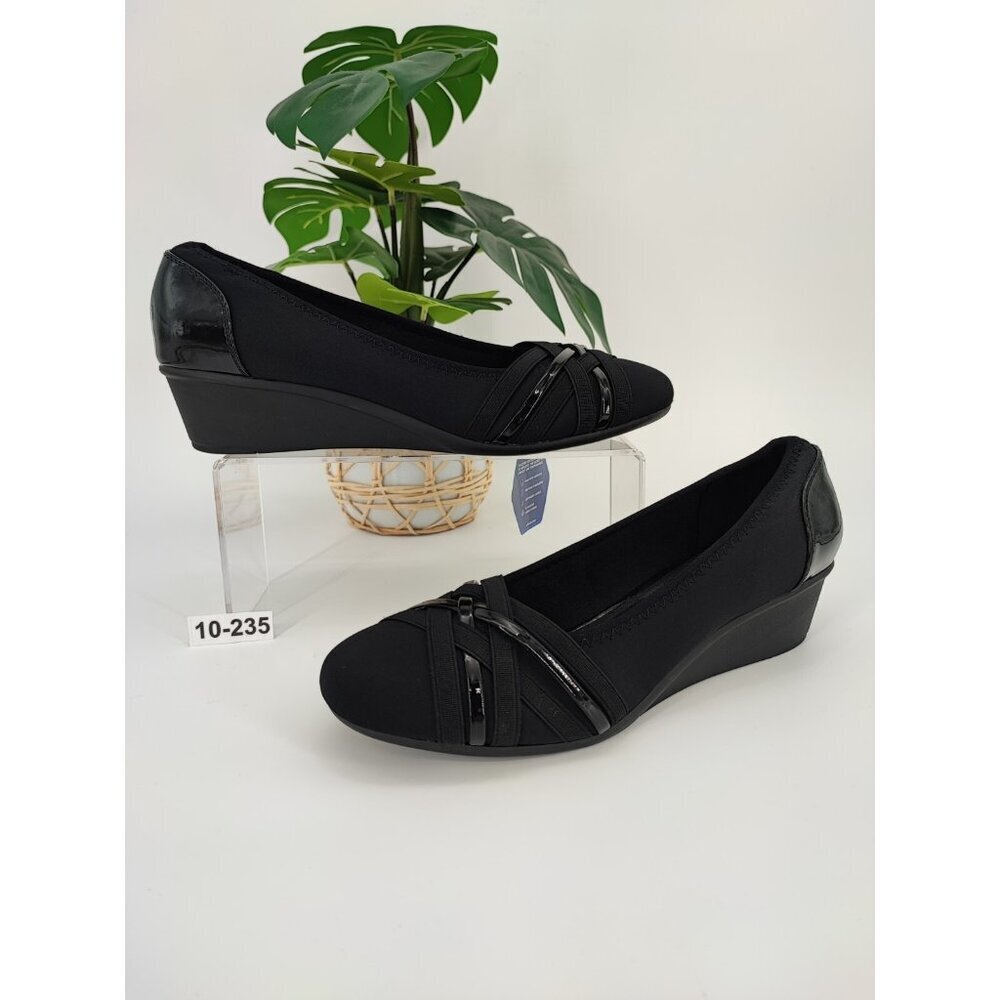 Croft & Barrow Women's Landscape Ballet Black Wedge Dress Shoes Size 10M US